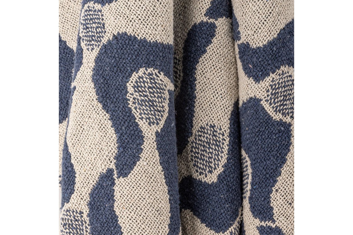 Plaid Valea - Blauw, van gerecycled katoen