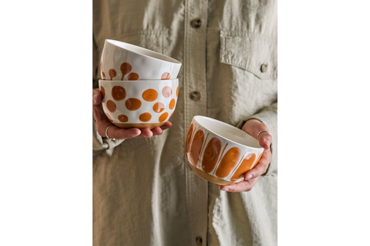 Schaal Loréa – gemaakt van steengoed - set van 3