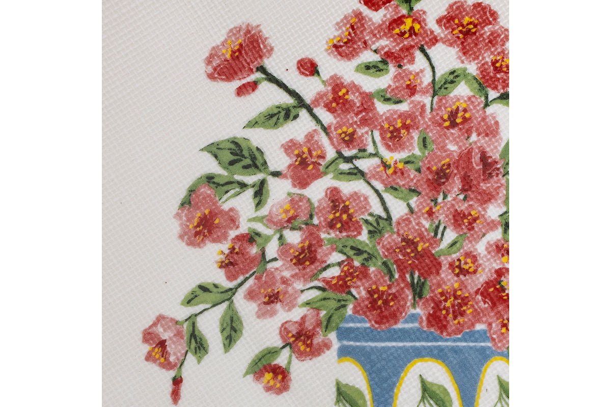 Schaal Avenza – wit steengoed met bloemen