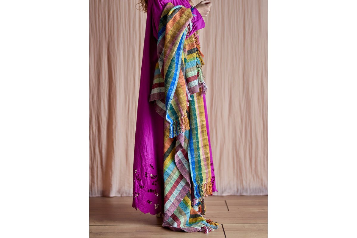 Plaid Tahi - Kleurrijk, van gerecycled katoen