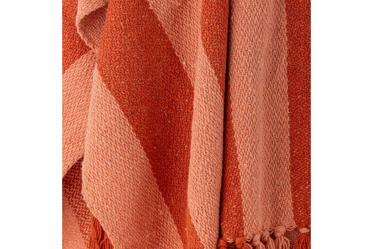 Plaid Niam - Oranje, van gerecycled katoen