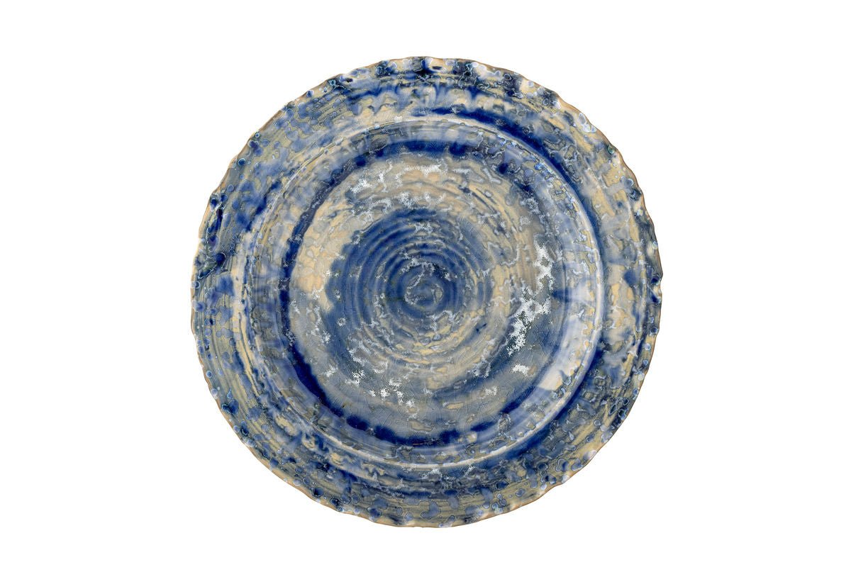 Serveerschaal Aluna – van steengoed met reactieve glazuur