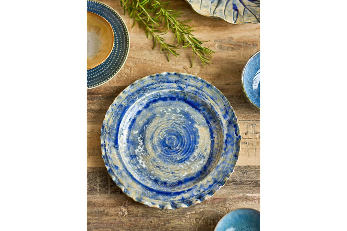 Serveerschaal Aluna – van steengoed met reactieve glazuur