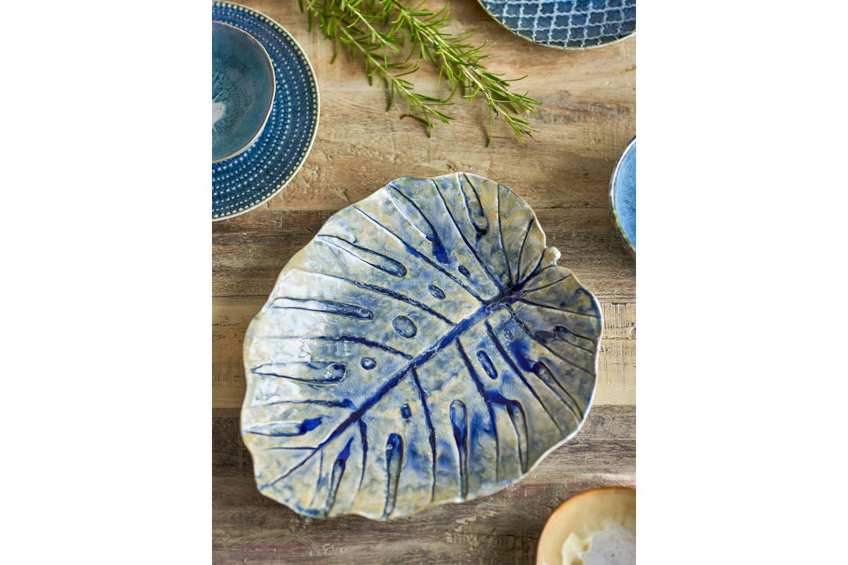 Serveerschaal Orya – van steengoed met reactieve glazuur