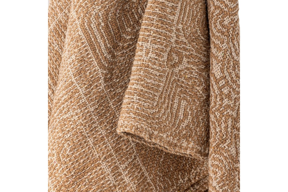 Plaid Hena - Bruin, van gerecycled katoen