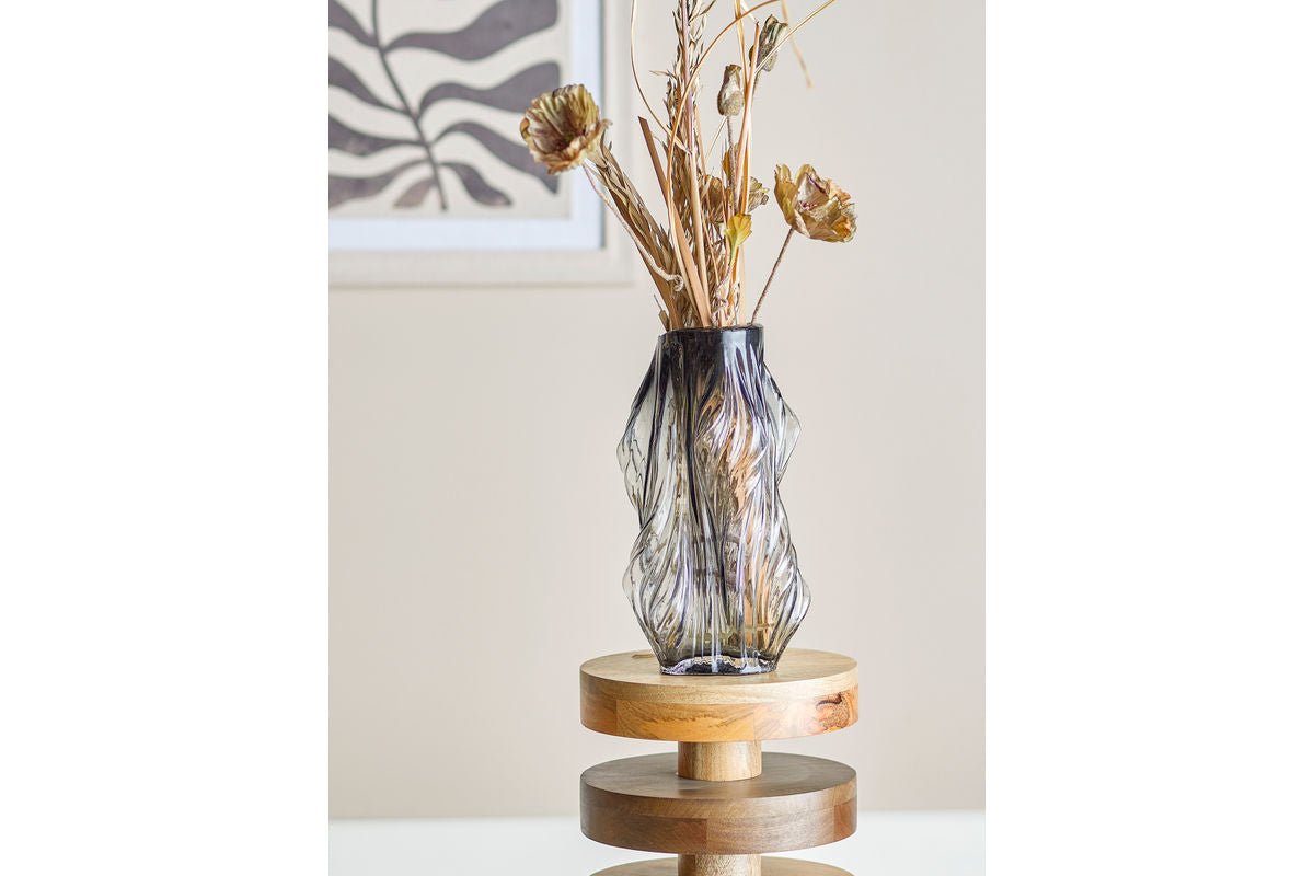 Vaas „Elowen“ – Grijs glas