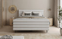 Boxspringbed Tubo in structuurstof met opbergruimte