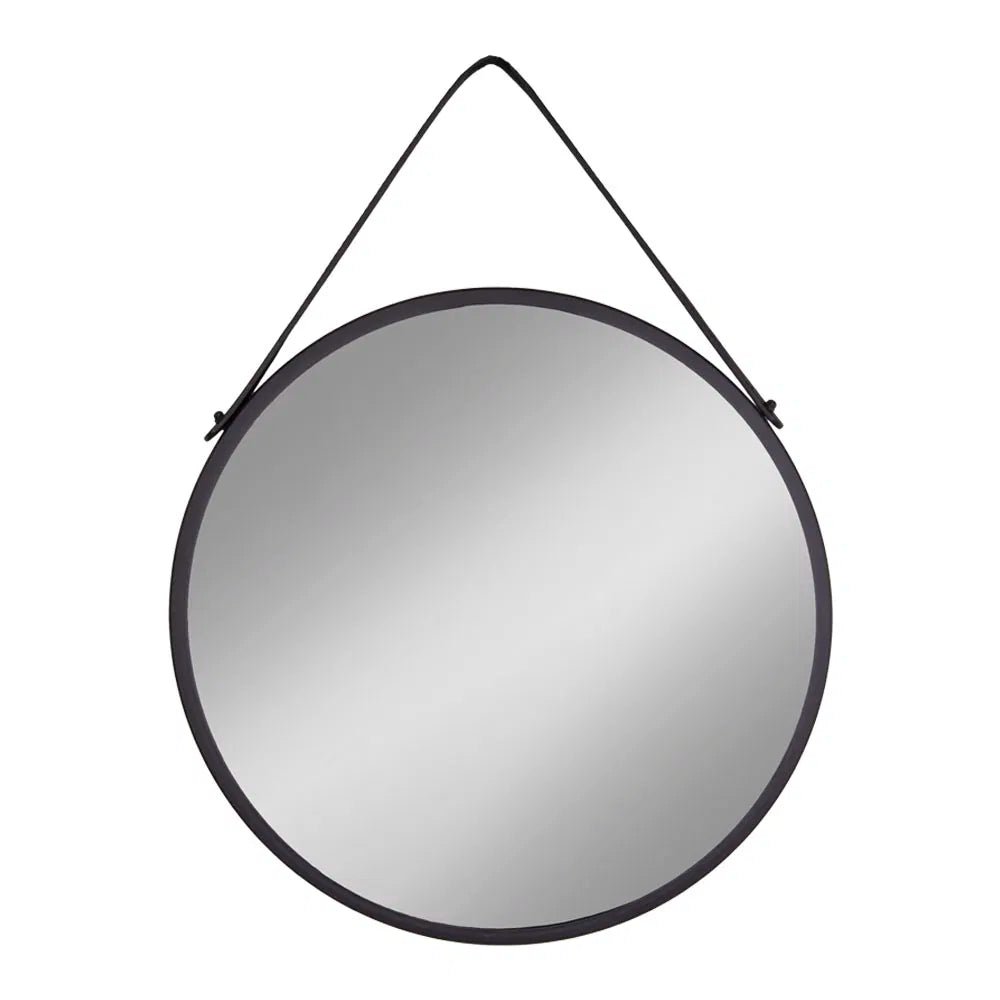Spiegel Toreno – Ronde wandspiegel met zwarte lijst (Ø60 cm)