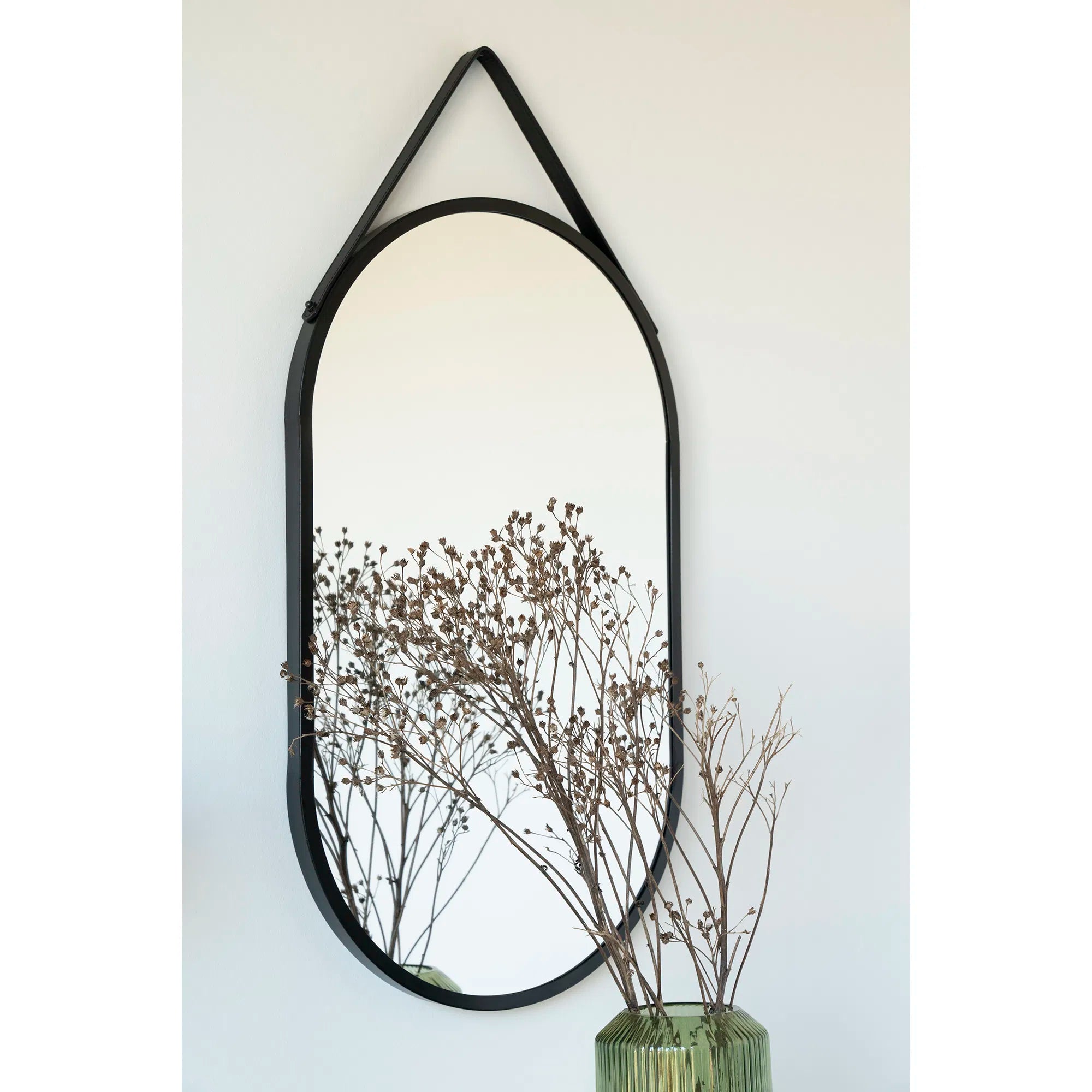Spiegel Levanto – Hangspiegel met zwarte lijst (35×60 cm)