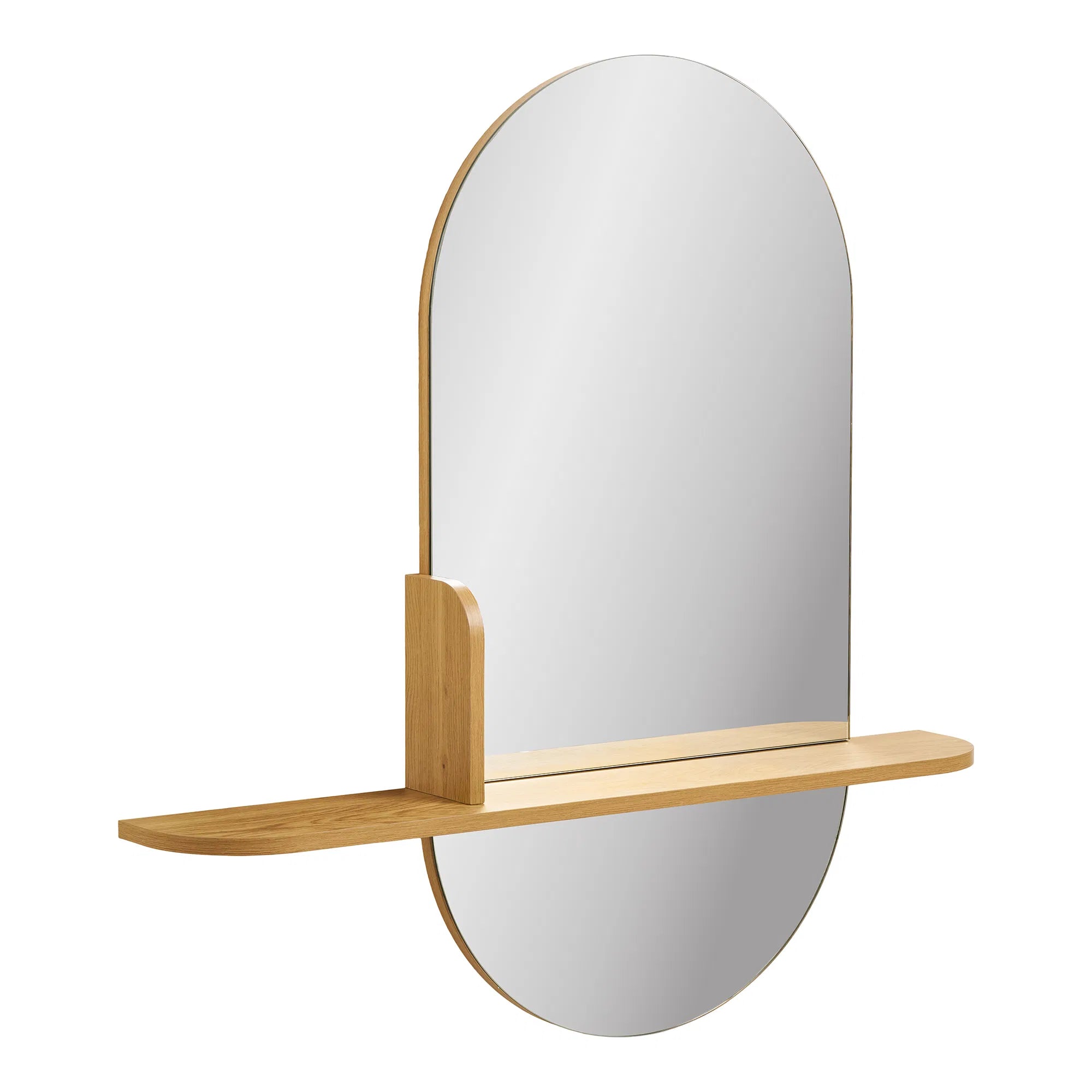 Spiegel Barco met plank – functie & design in eikenlook