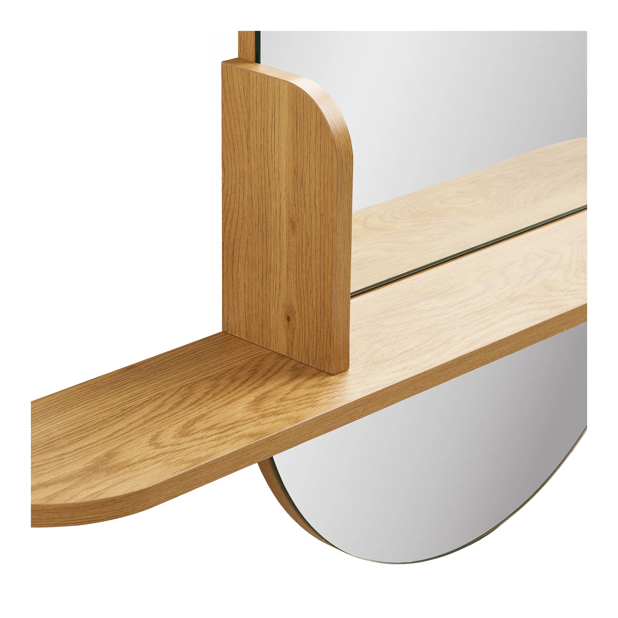Spiegel Barco met plank – functie & design in eikenlook