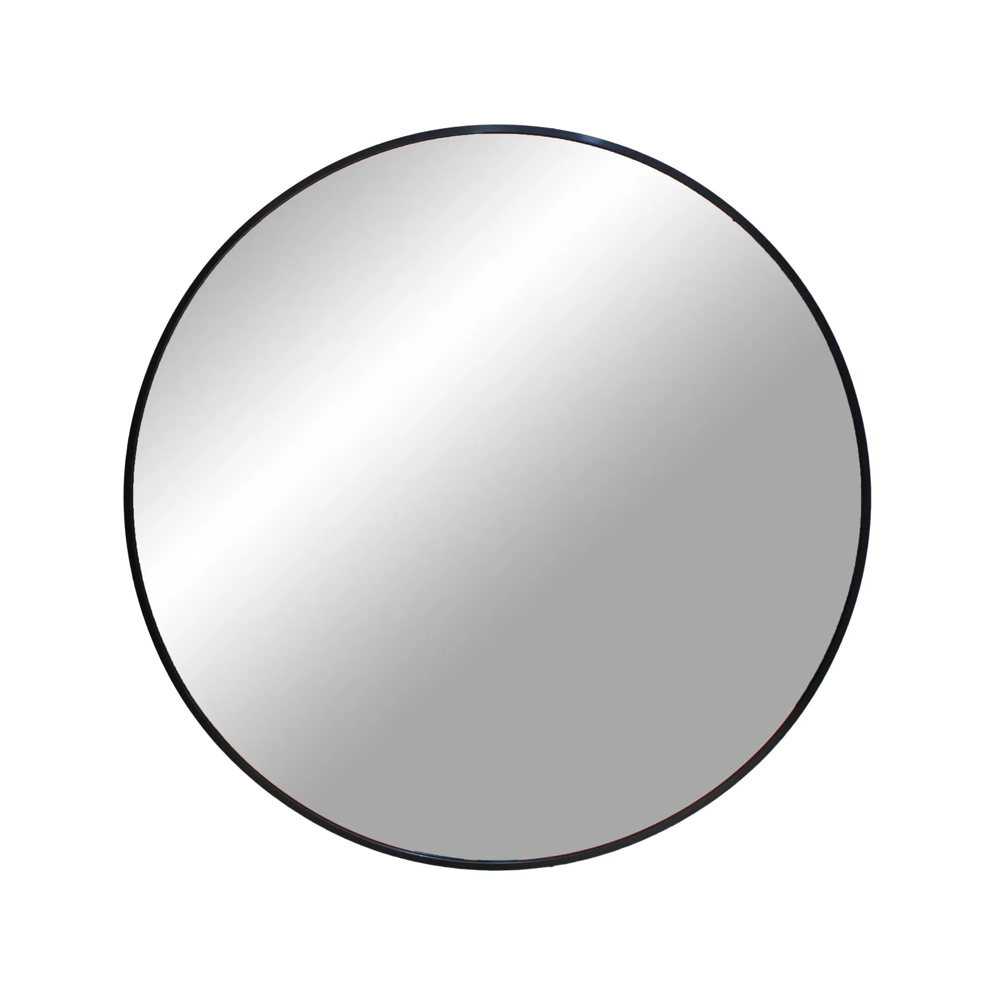 Spiegel Cirano – rond ontwerp met zwarte aluminium lijst (Ø60 cm)