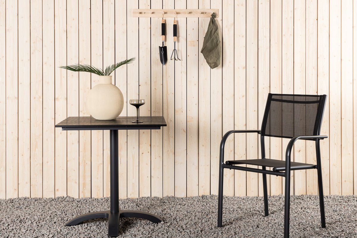 Tuin tafel Malani - onderhoudsvriendelijke vierkante tafel van robuust aluminium en Aintwood