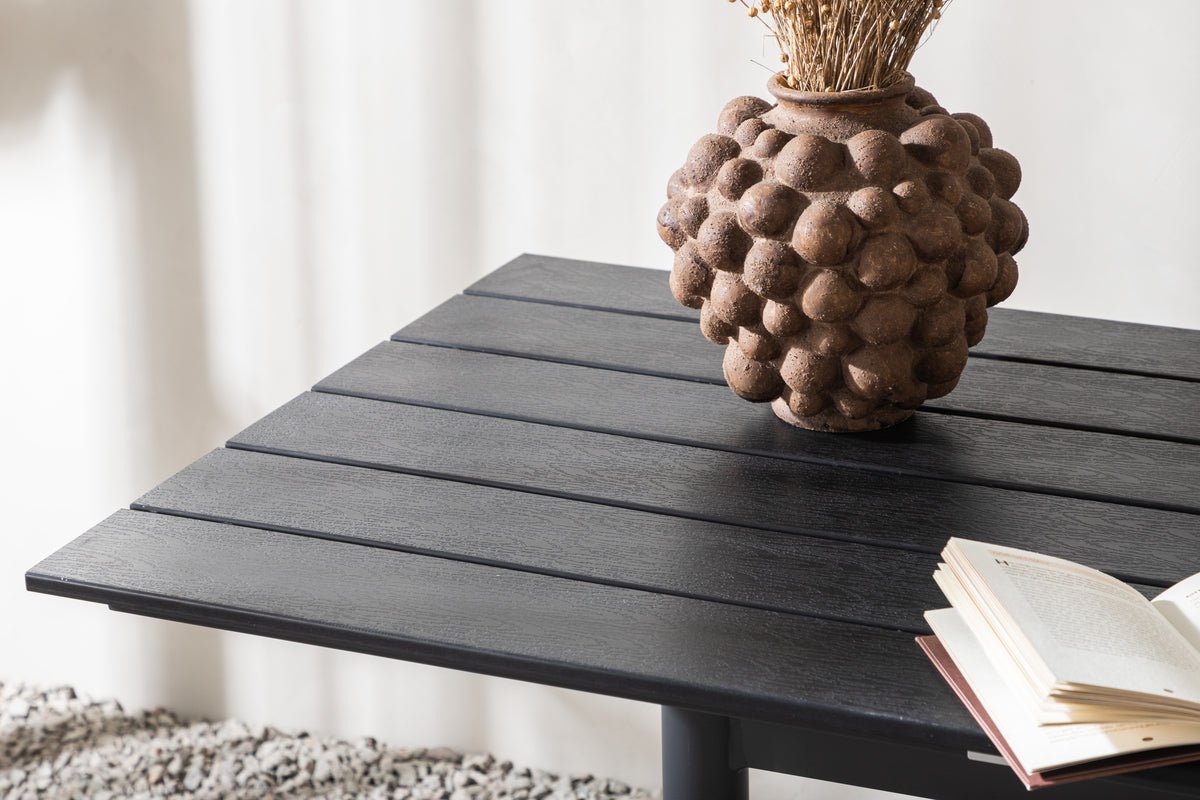 Tuin eettafel Salento - 120x90 cm in Zwart met een tafelblad van Aintwood