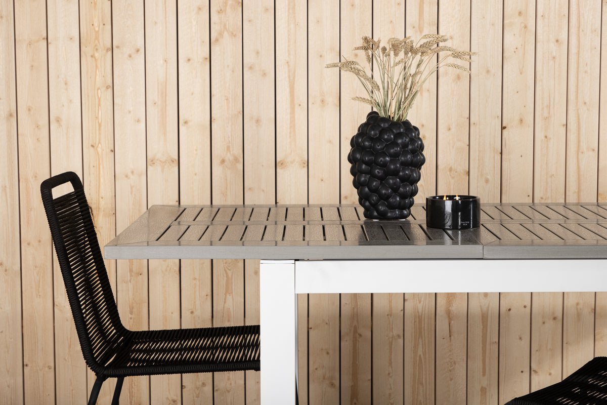 Tuin eettafel Ravello - Uitschuifbaar van 152 tot 210 cm met wit aluminium frame