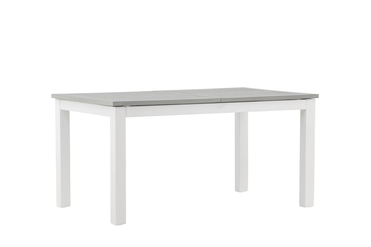Tuin eettafel Ravello - Uitschuifbaar van 152 tot 210 cm met wit aluminium frame