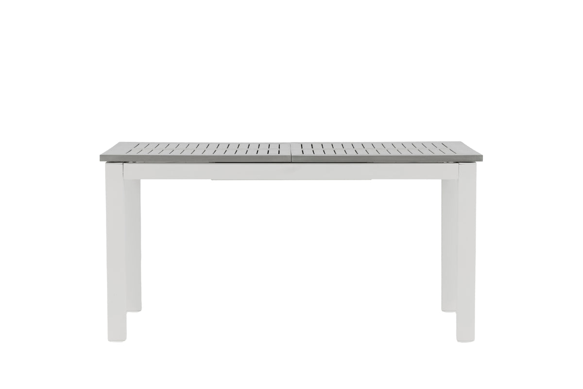 Tuin eettafel Ravello - Uitschuifbaar van 152 tot 210 cm met wit aluminium frame