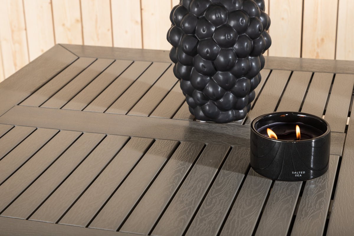 Tuin eettafel Ravello - Uitschuifbaar van 152 tot 210 cm met wit aluminium frame