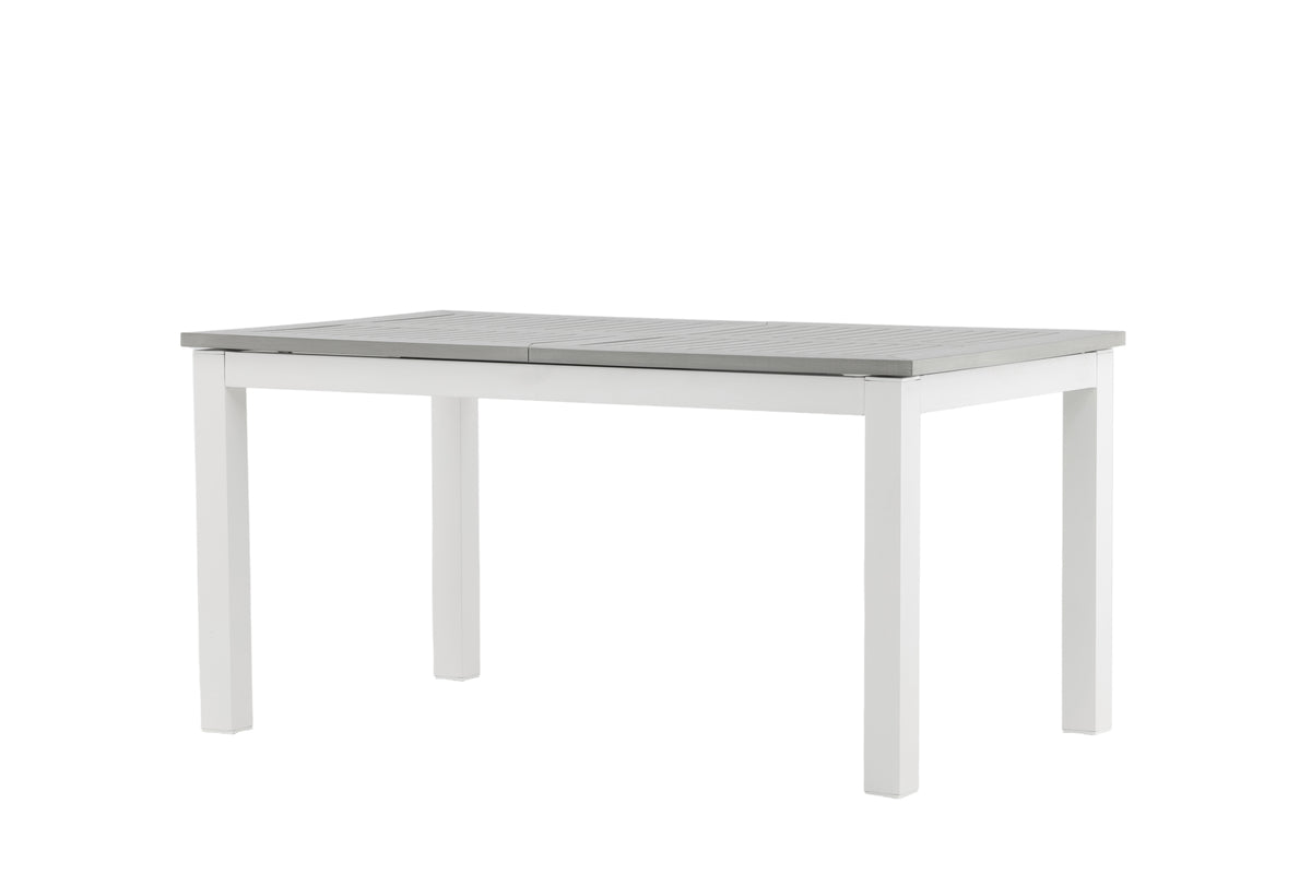 Tuin eettafel Ravello - Uitschuifbaar van 152 tot 210 cm met wit aluminium frame