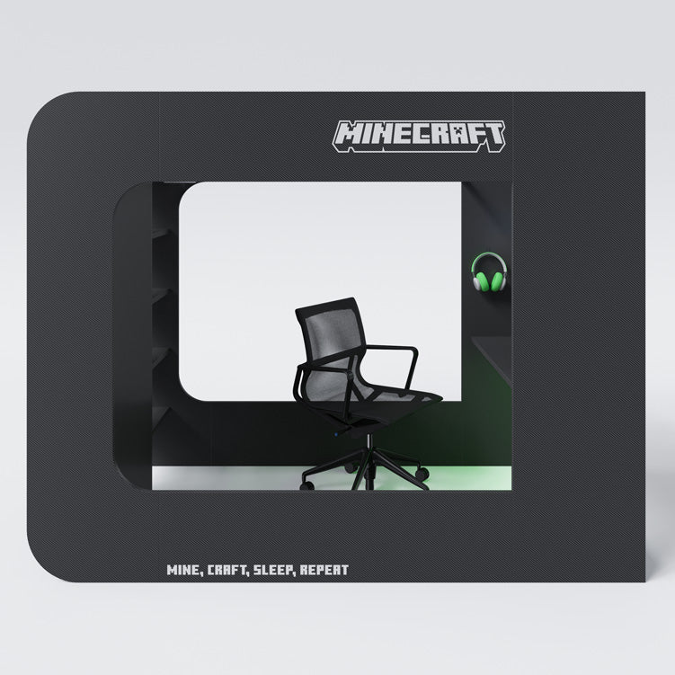 Minecraft Gaming-huisbed „BaseCamp XL“ met bureau & plank