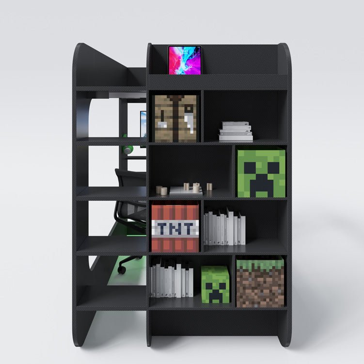 Minecraft Gaming-huisbed „BaseCamp XL“ met bureau & plank