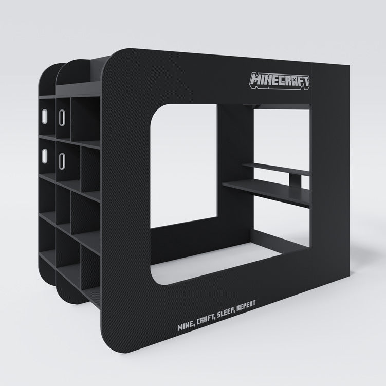 Minecraft Gaming-huisbed „BaseCamp XL“ met bureau & plank