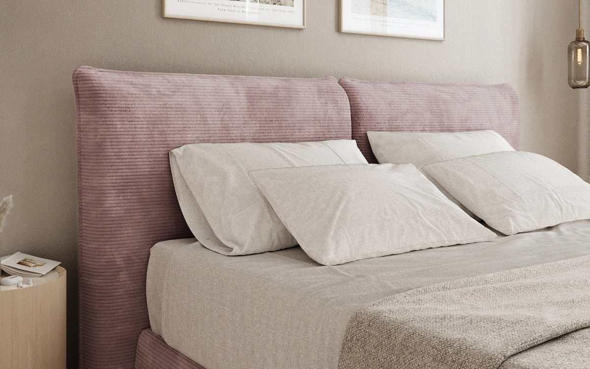 Boxspringbed Pillo in Ribstof