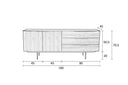 Dressoir Rodolfo – van notenhoutfineer in Bruin