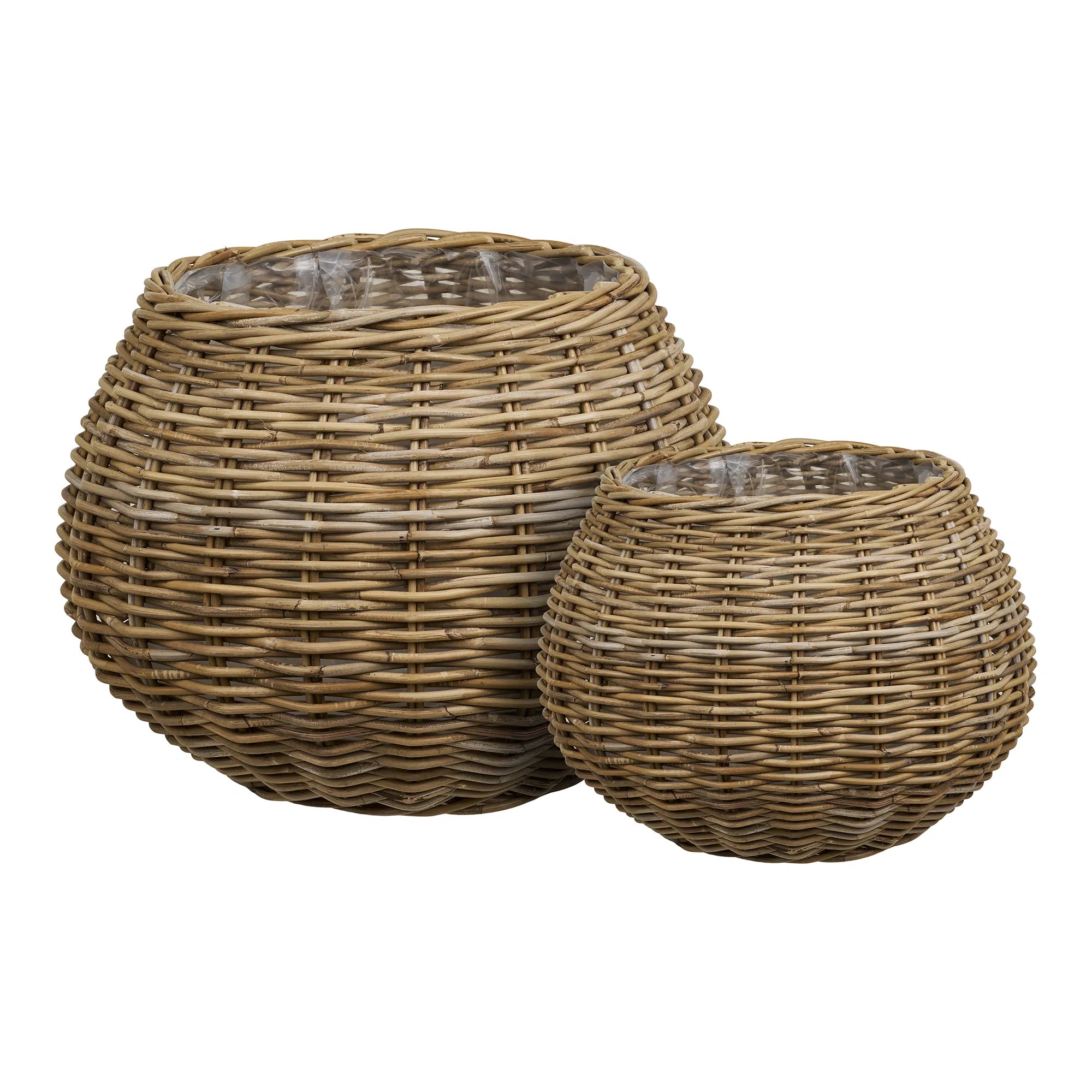 Plantenmand „Avenora“ – van Kubu-rotan, set van 2