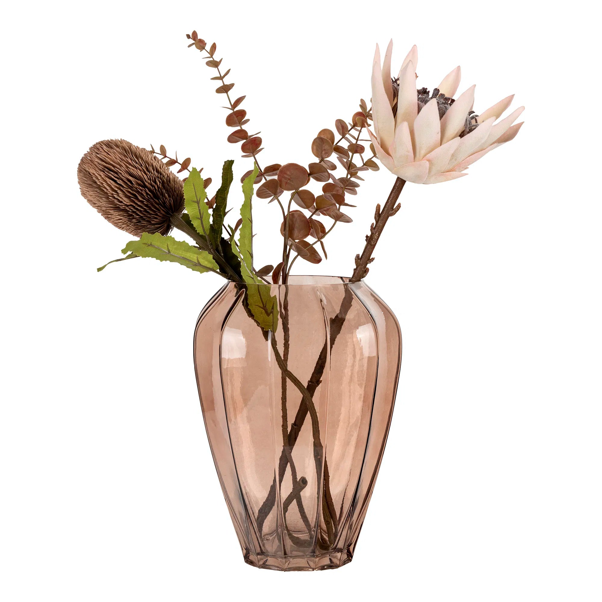 Vaas „Oliviera“ – rookbruin glas