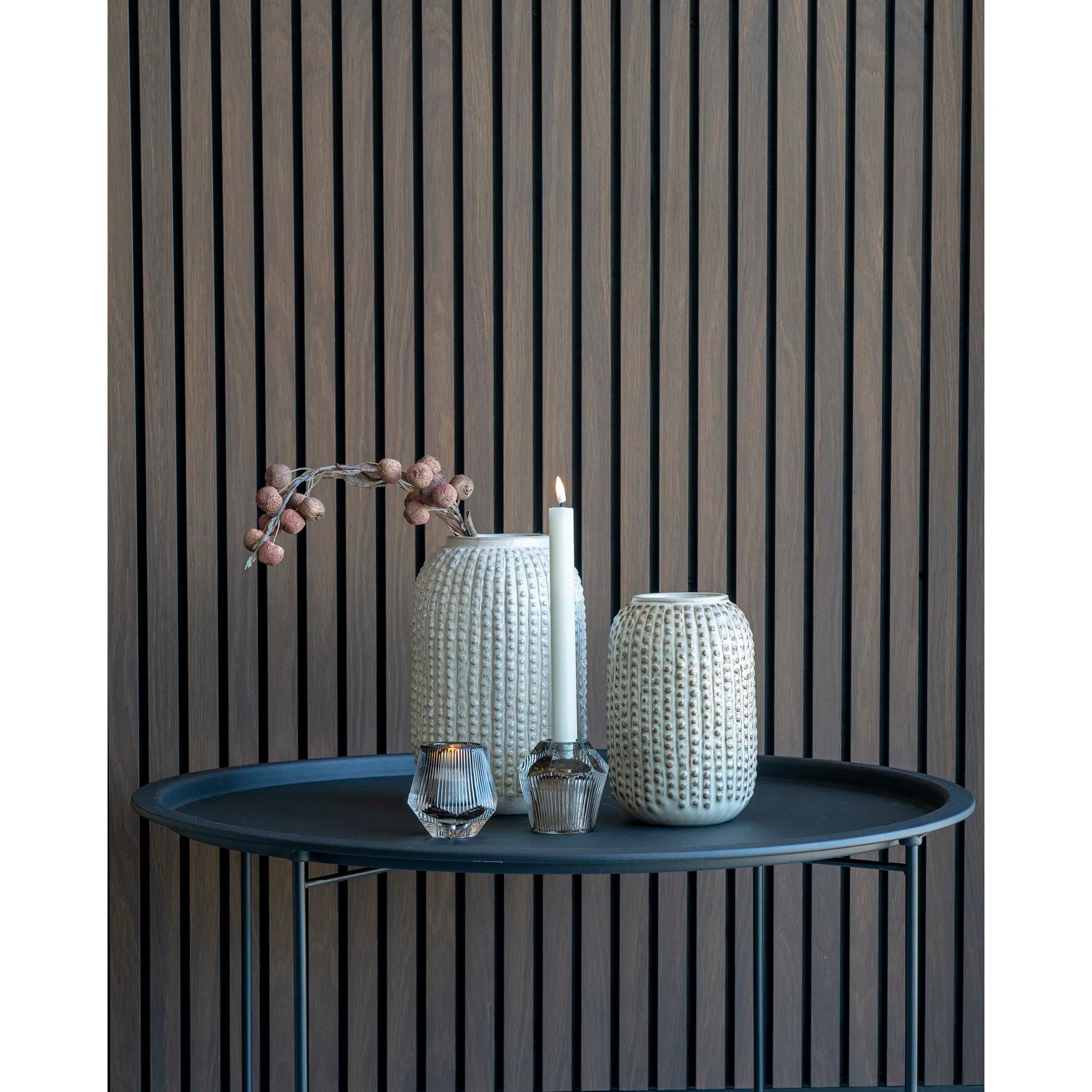 Vaas „Oliviera“ – rookbruin glas