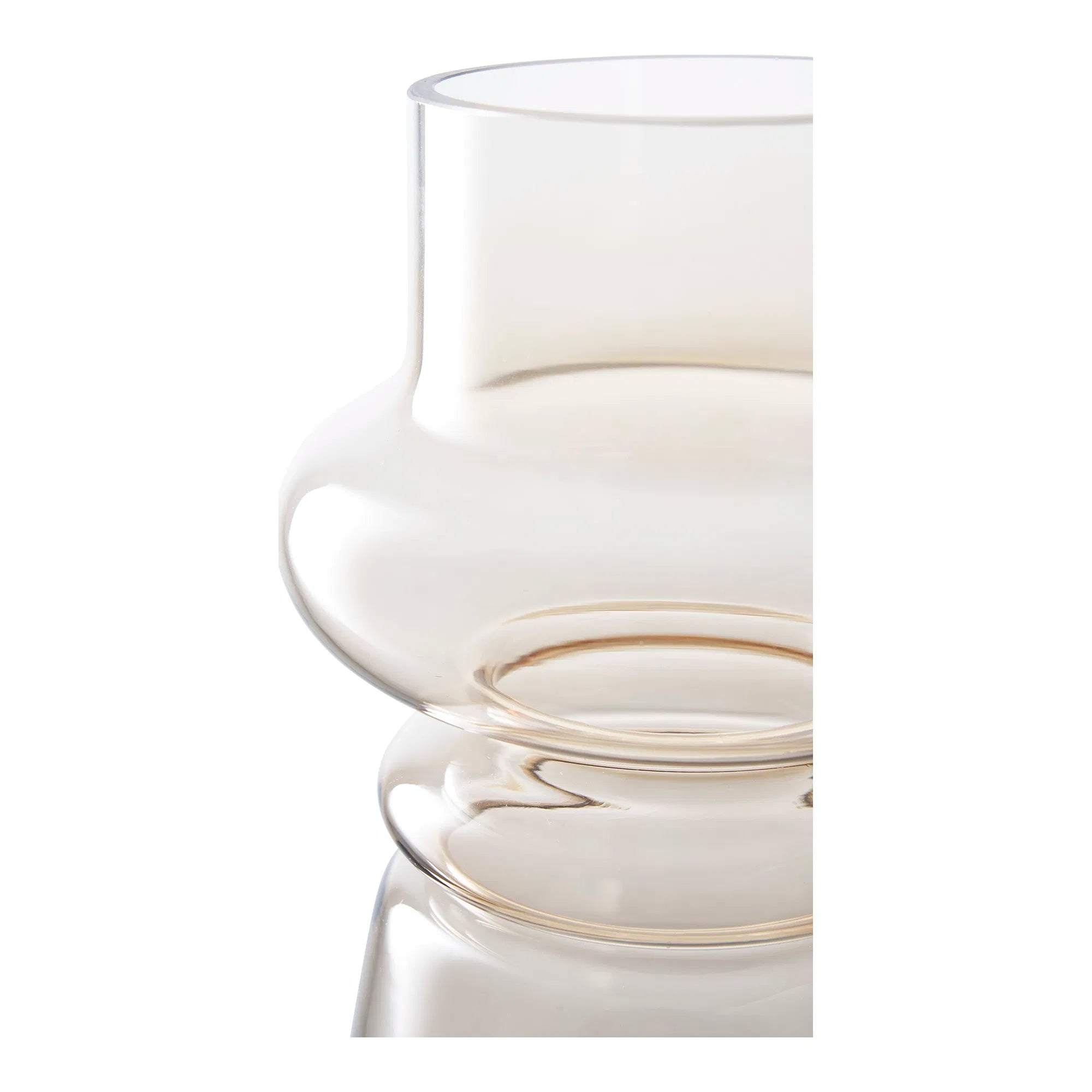 Vaas „Eleni“ – rookglas in zacht bruin
