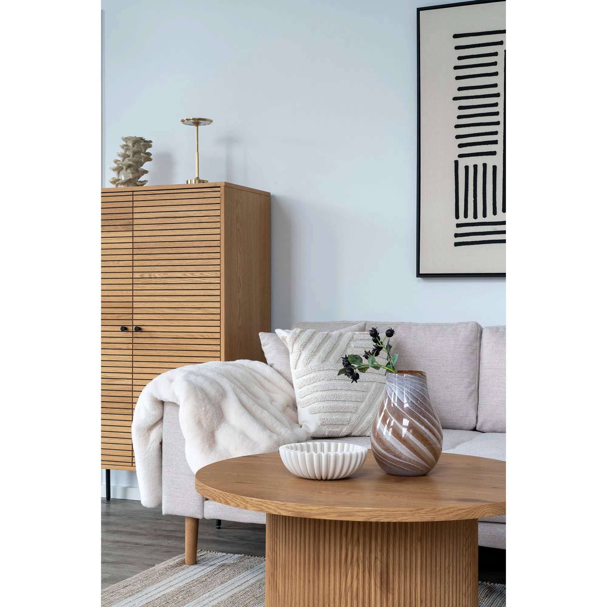 Schaal „Mirella“ – Beige Polyresin-Design