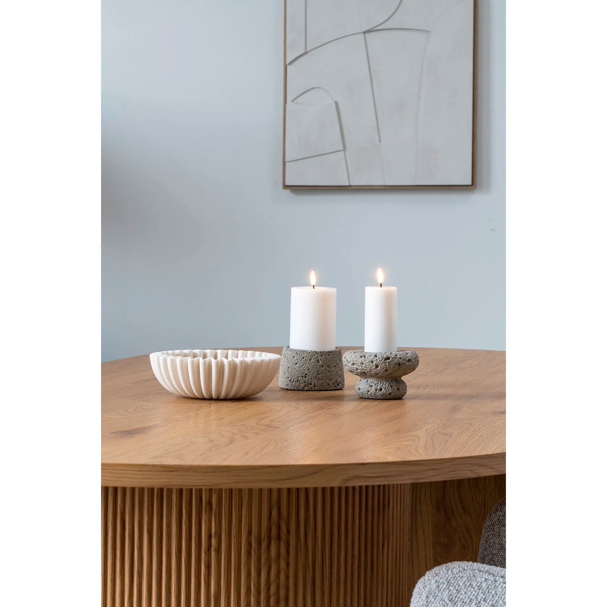 Schaal „Mirella“ – Beige Polyresin-Design