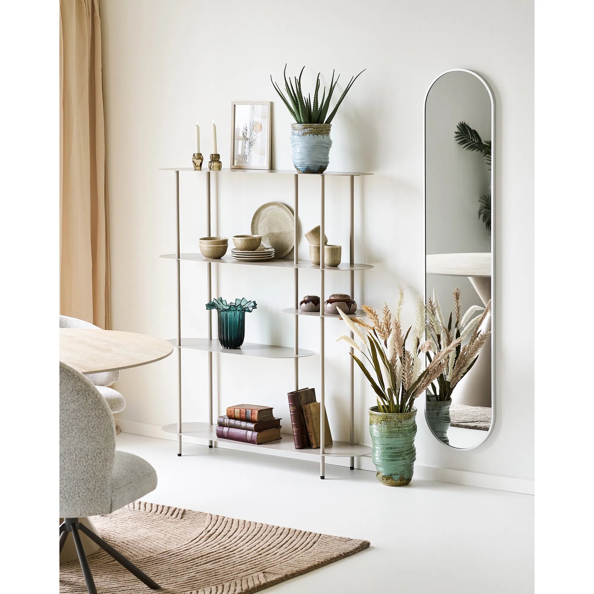 Vaas Norelia - elegante glazen vaas in donkergroen