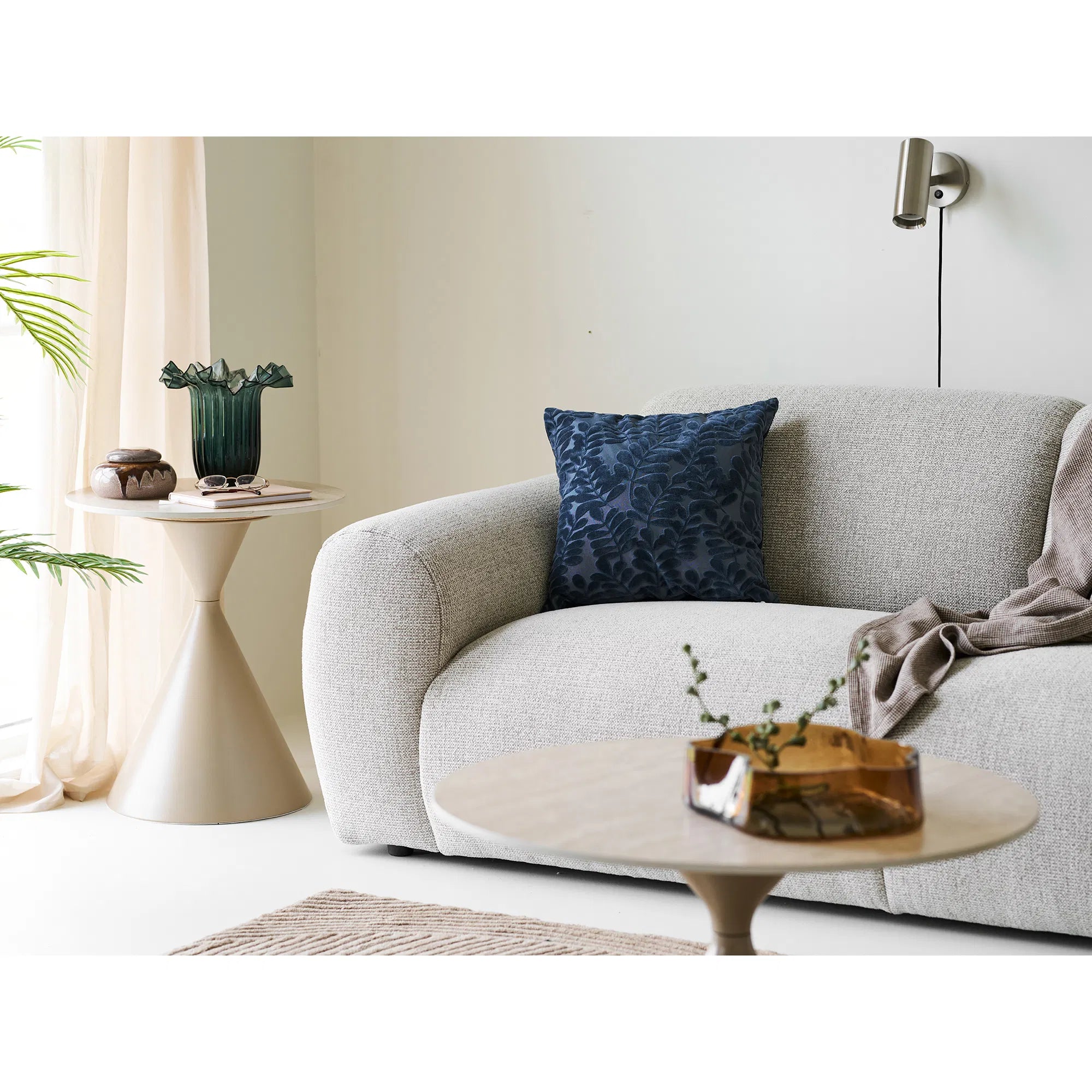 Vaas Norelia - elegante glazen vaas in donkergroen