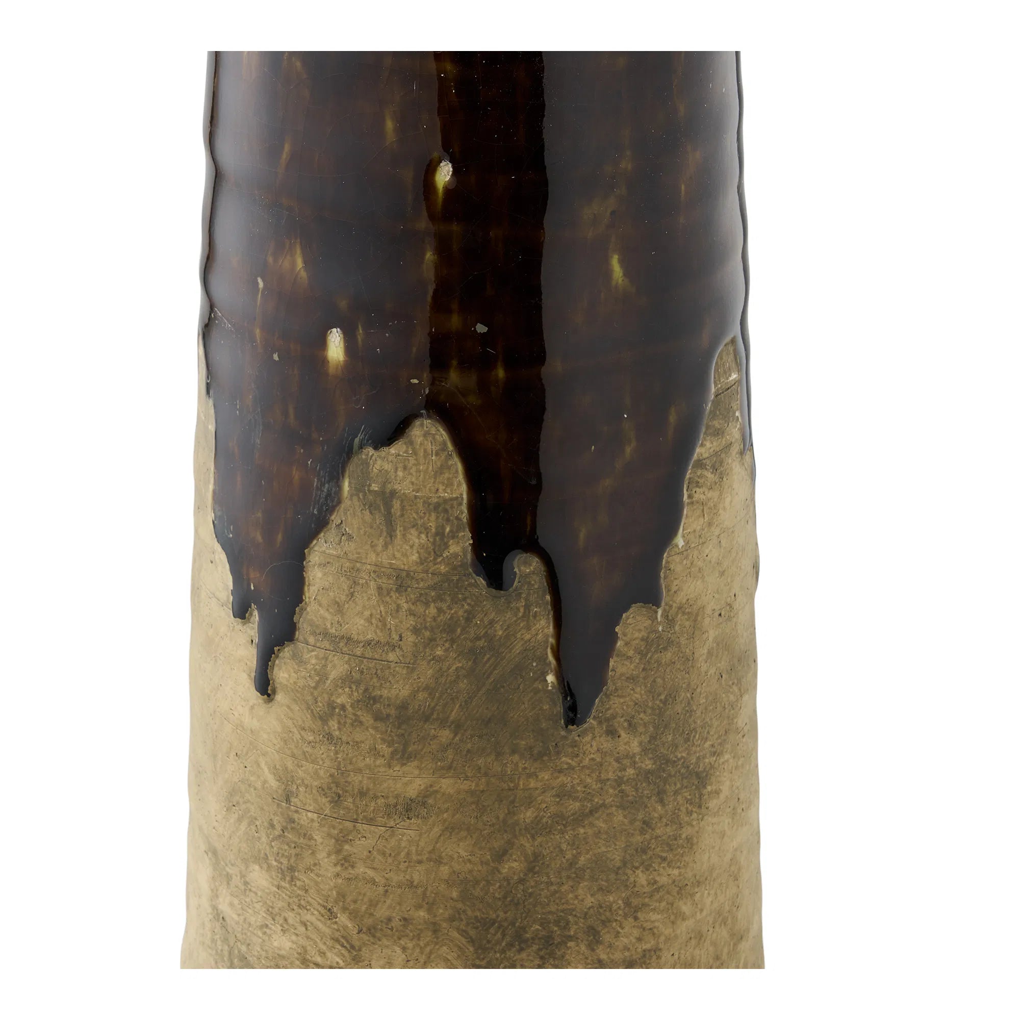 Vaas Jorvane - elegante keramische vaas in bruin - klein