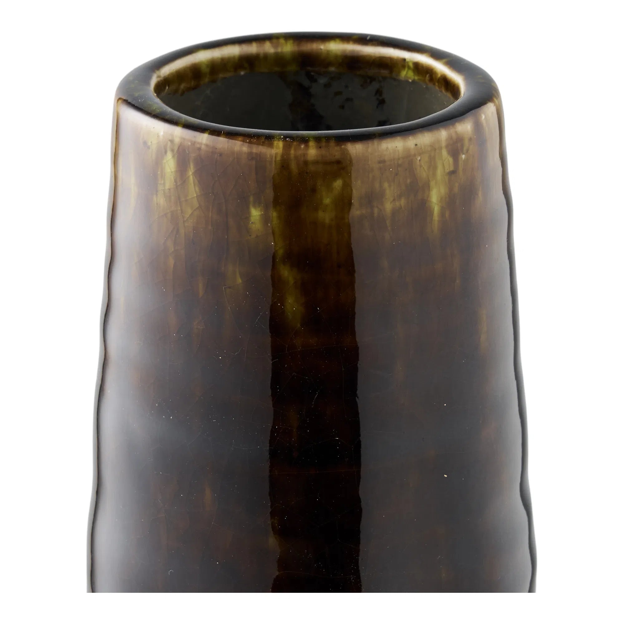 Vaas Jorvane - elegante keramische vaas in bruin - klein