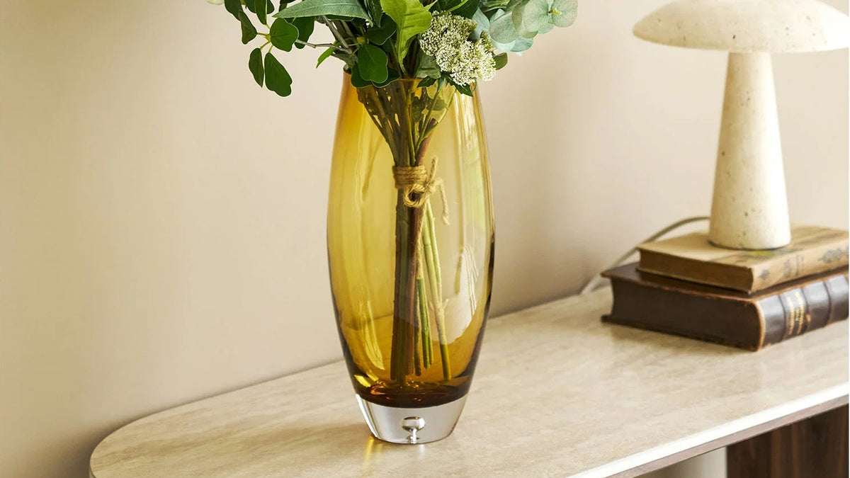 Vaas Finn - van goud-oranje glas