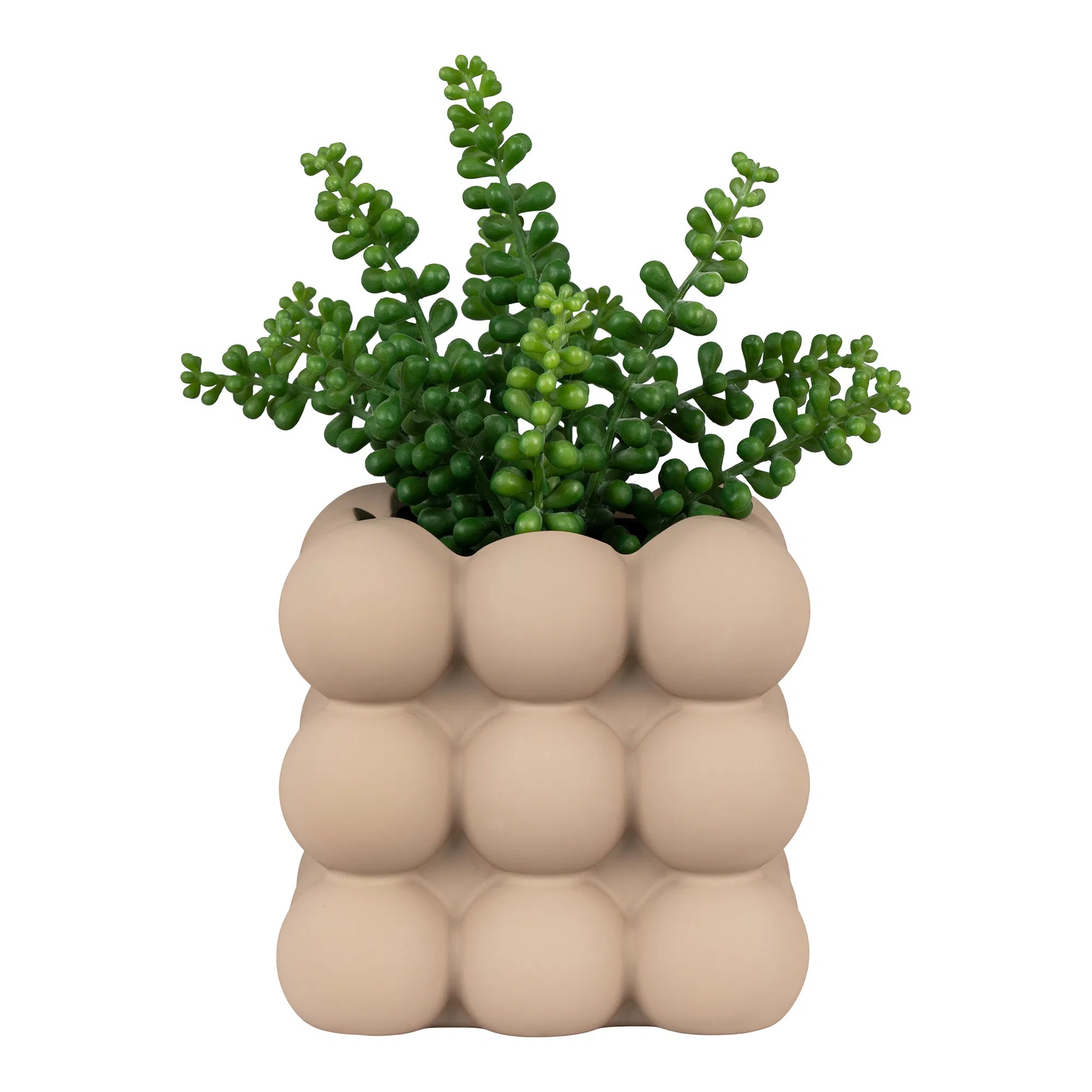 Bloempot „Caviano“ – Speels bolvormig ontwerp van steengoed