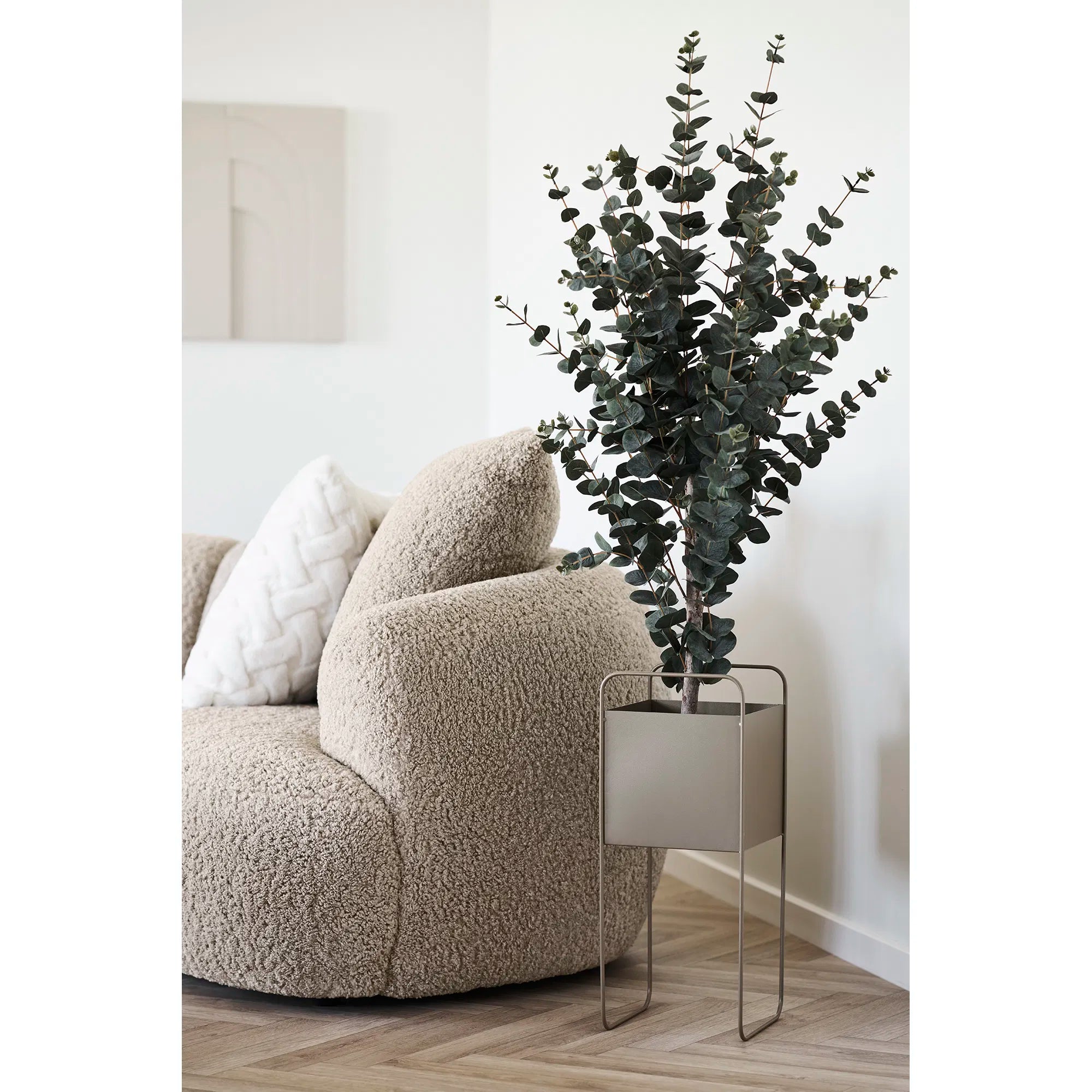 Bloempot „Marvio“ – Moderne plantenstandaard van bruin staal