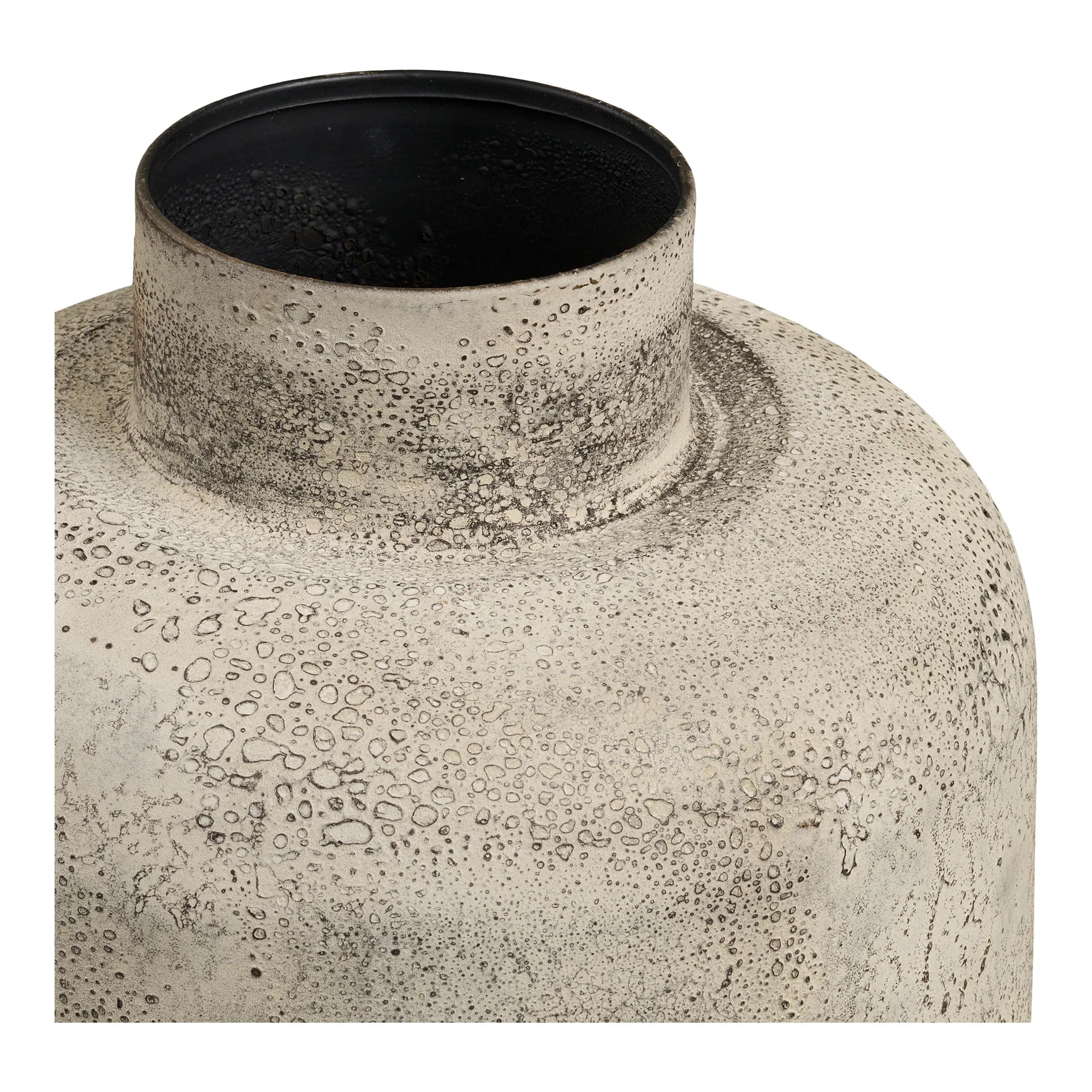 Vaas Fjornella - grote vaas in antieke beige uitstraling