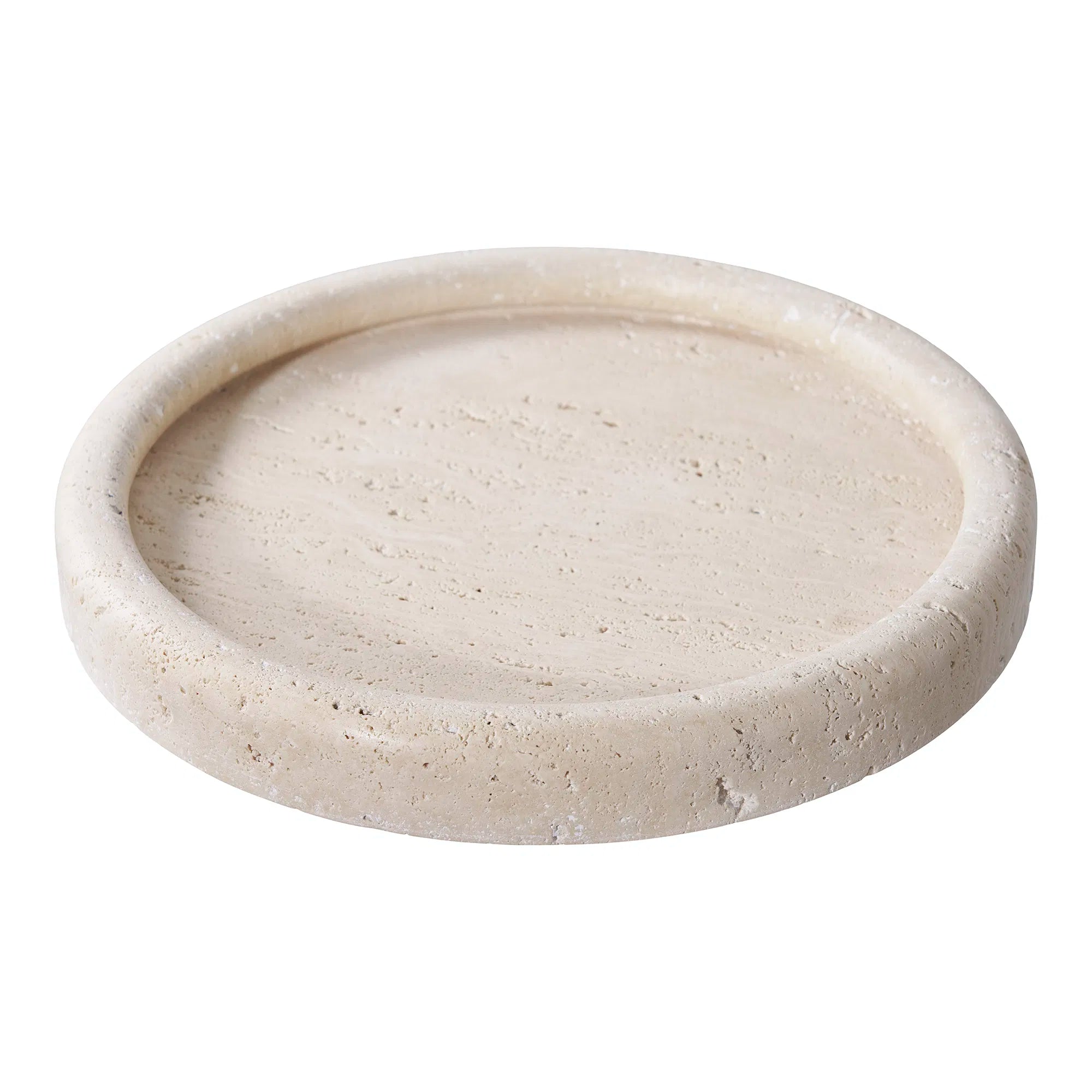 Dienblad „Teranova“ – Travertin, Beige (Ø 25,5 cm)