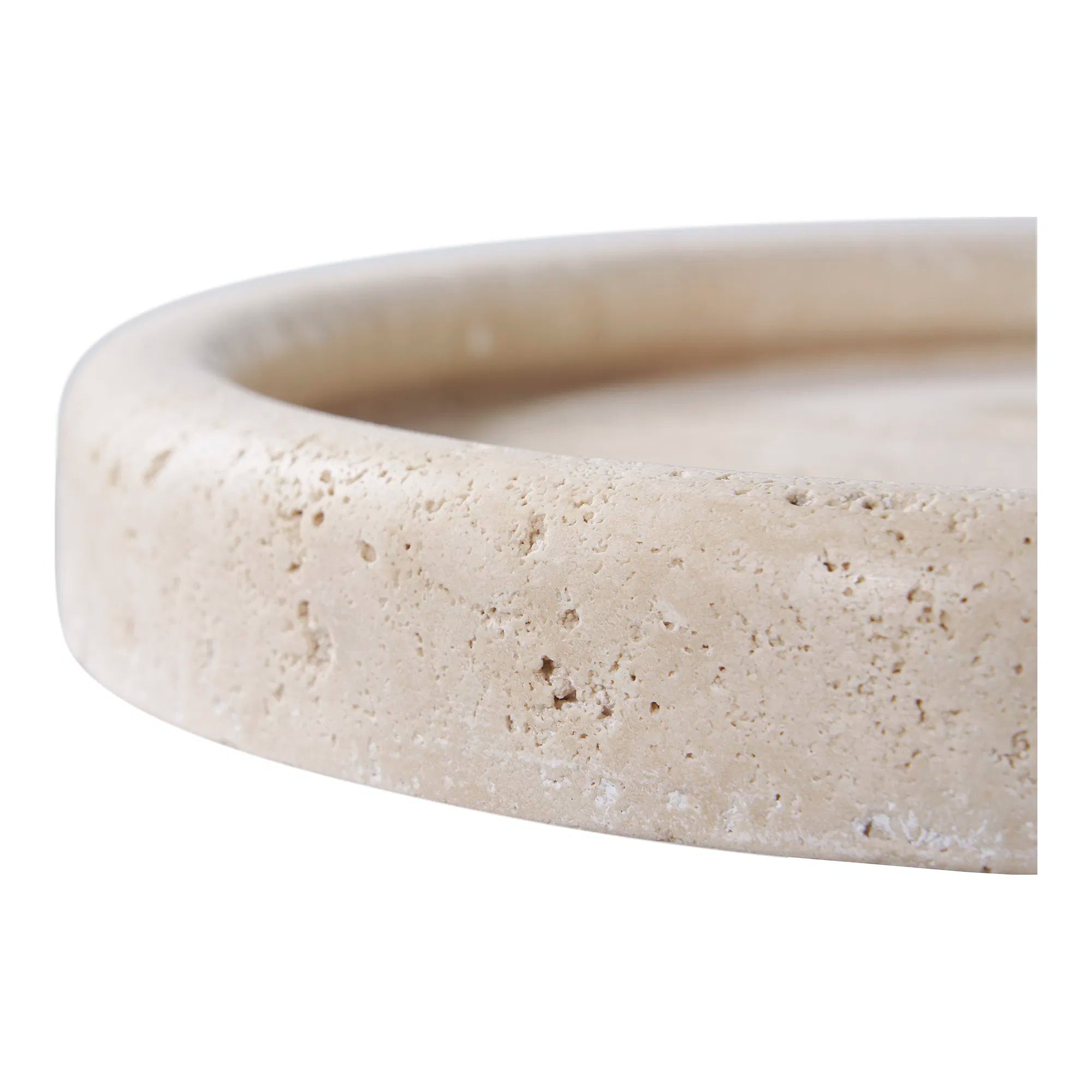 Dienblad „Teranova“ – Travertin, Beige (Ø 25,5 cm)