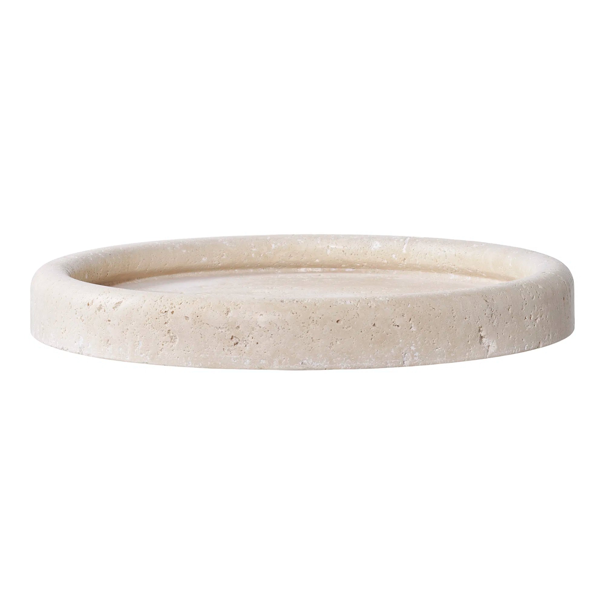 Dienblad „Teranova“ – Travertin, Beige (Ø 25,5 cm)