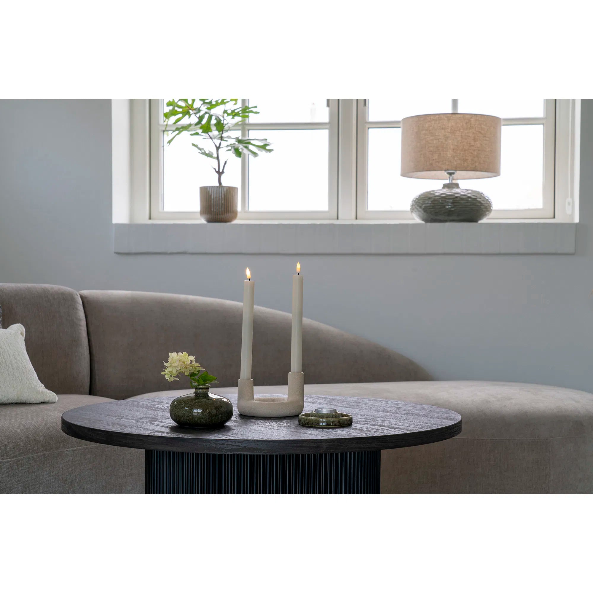 Kandelaar „Ceramo Duo“ – keramiek in Beige