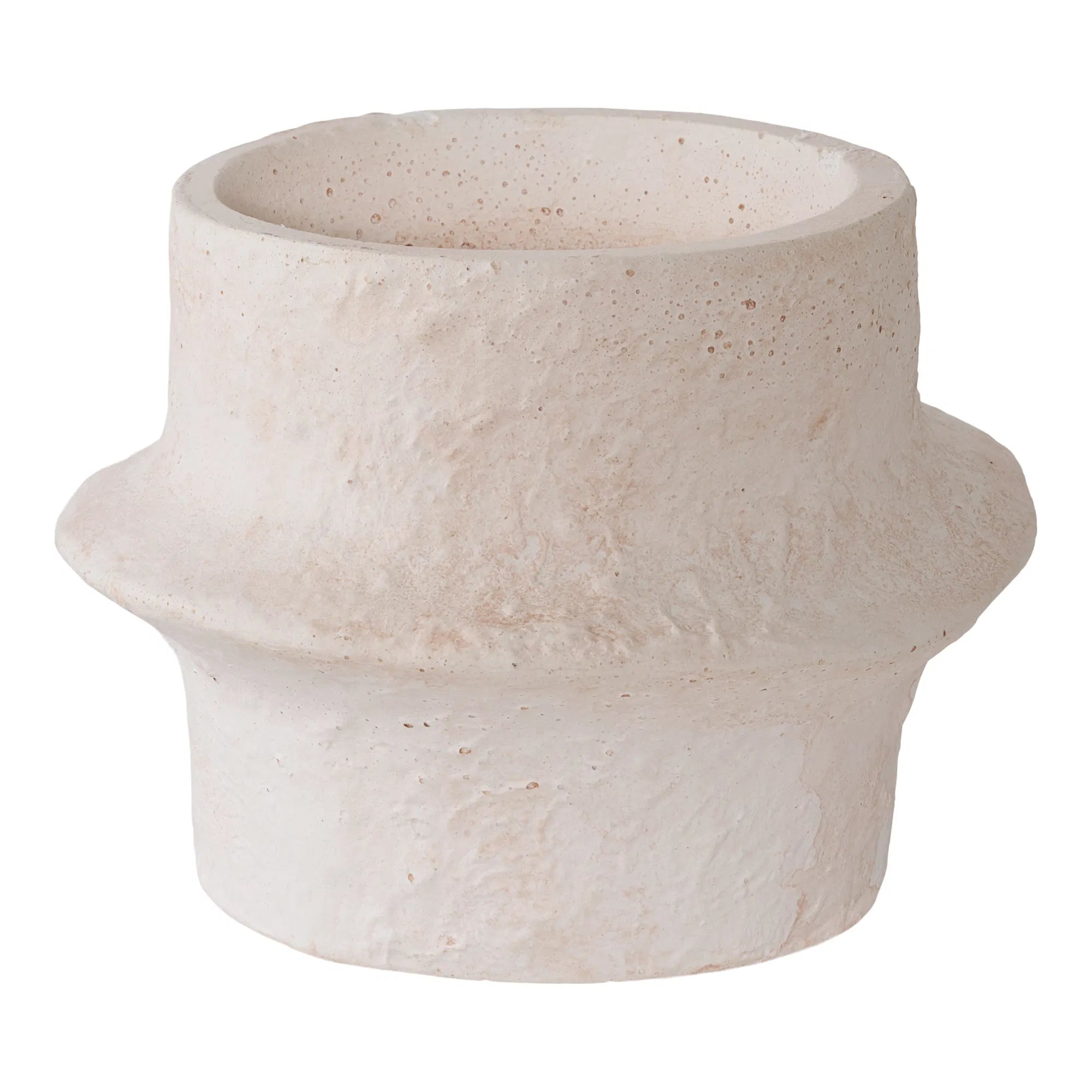 Kaarshouder-set „Bianco Duo“ – Cement in Wit