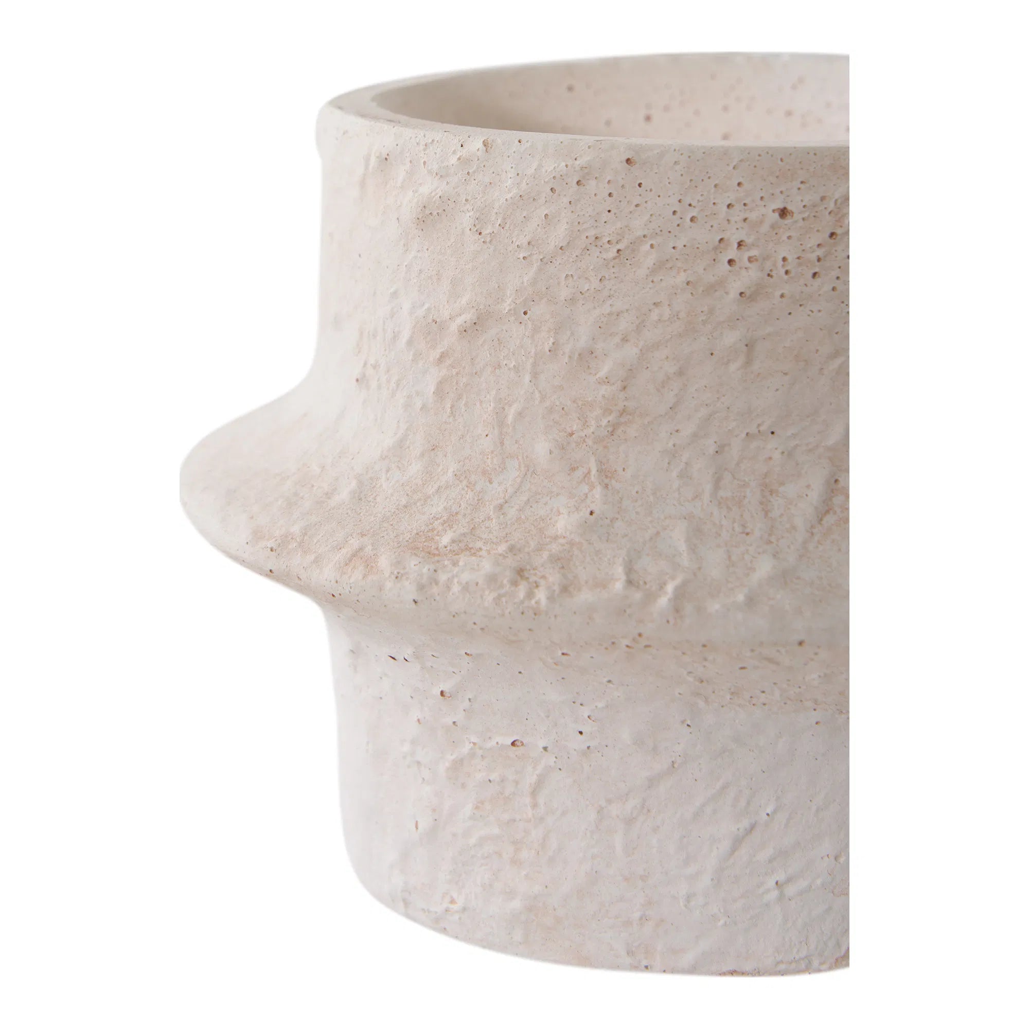 Kaarshouder-set „Bianco Duo“ – Cement in Wit