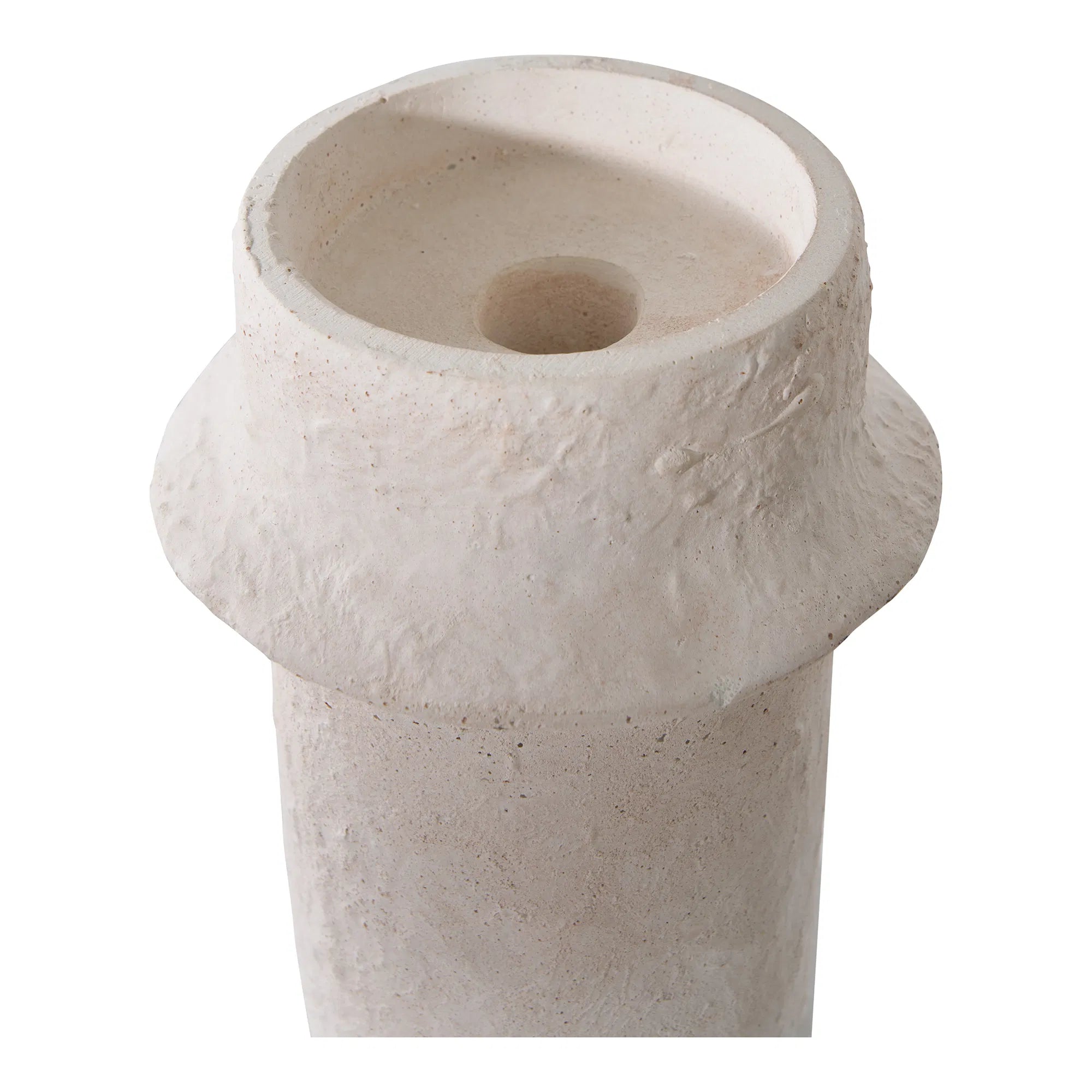 Kaarshouder-set „Bianco Duo“ – Cement in Wit