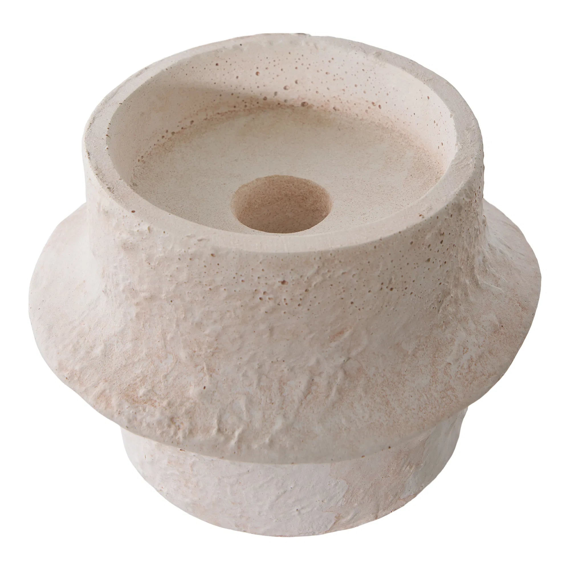 Kaarshouder-set „Bianco Duo“ – Cement in Wit
